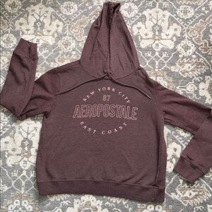 Aeropostale Chocolate Hoodie NYC East Coast Print size small like new